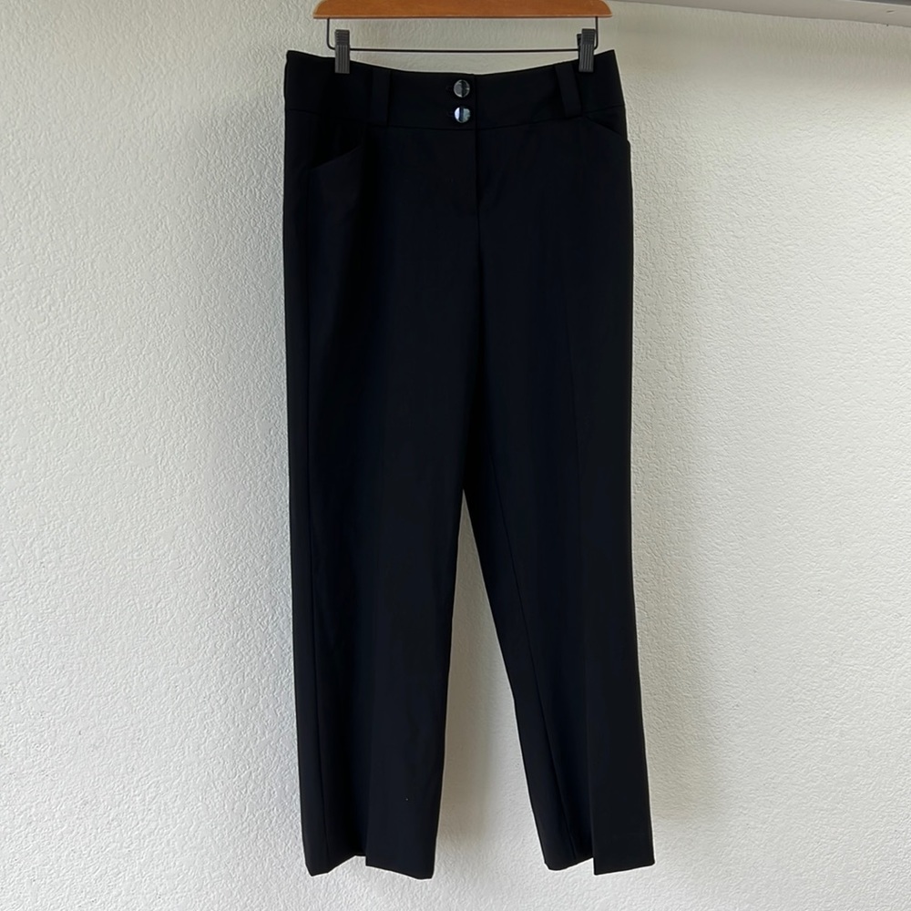 Talbots women pants black, petite 10, lined, straight leg, new with tag on